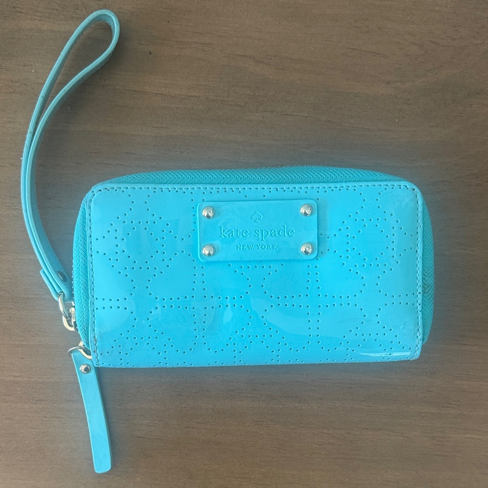 Kate Spade Turquoise Wristlet Clutch